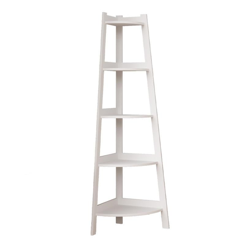 Decor 5 Tier Modern Corner Ladder Storage Bookshelf 106cm