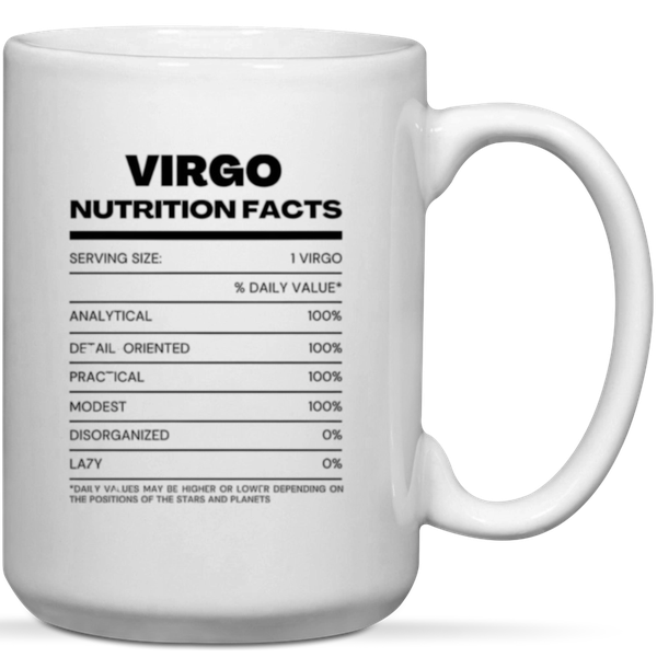Virgo Nutrtion Facts Birthday Gift Mug