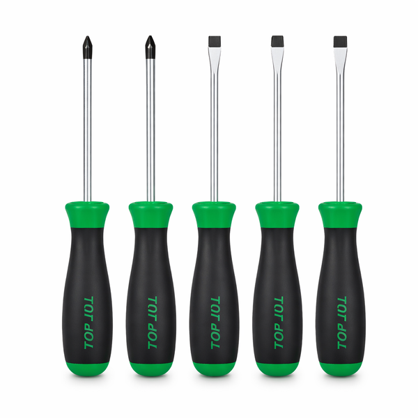 TOPTUL 5PCS Super-Grip Screwdriver Set - Slotted &amp; Phillips