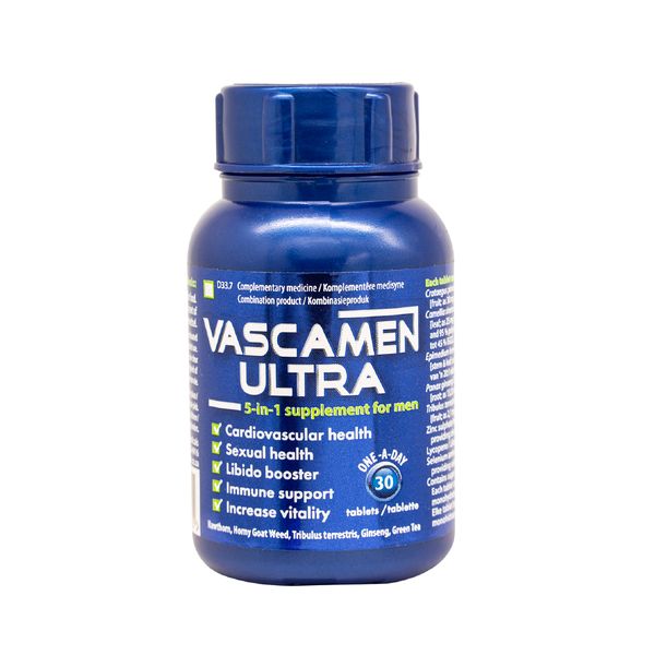 Vascamen Ultra 5-in-1 Daily Supplement for Men - 30 Tablets