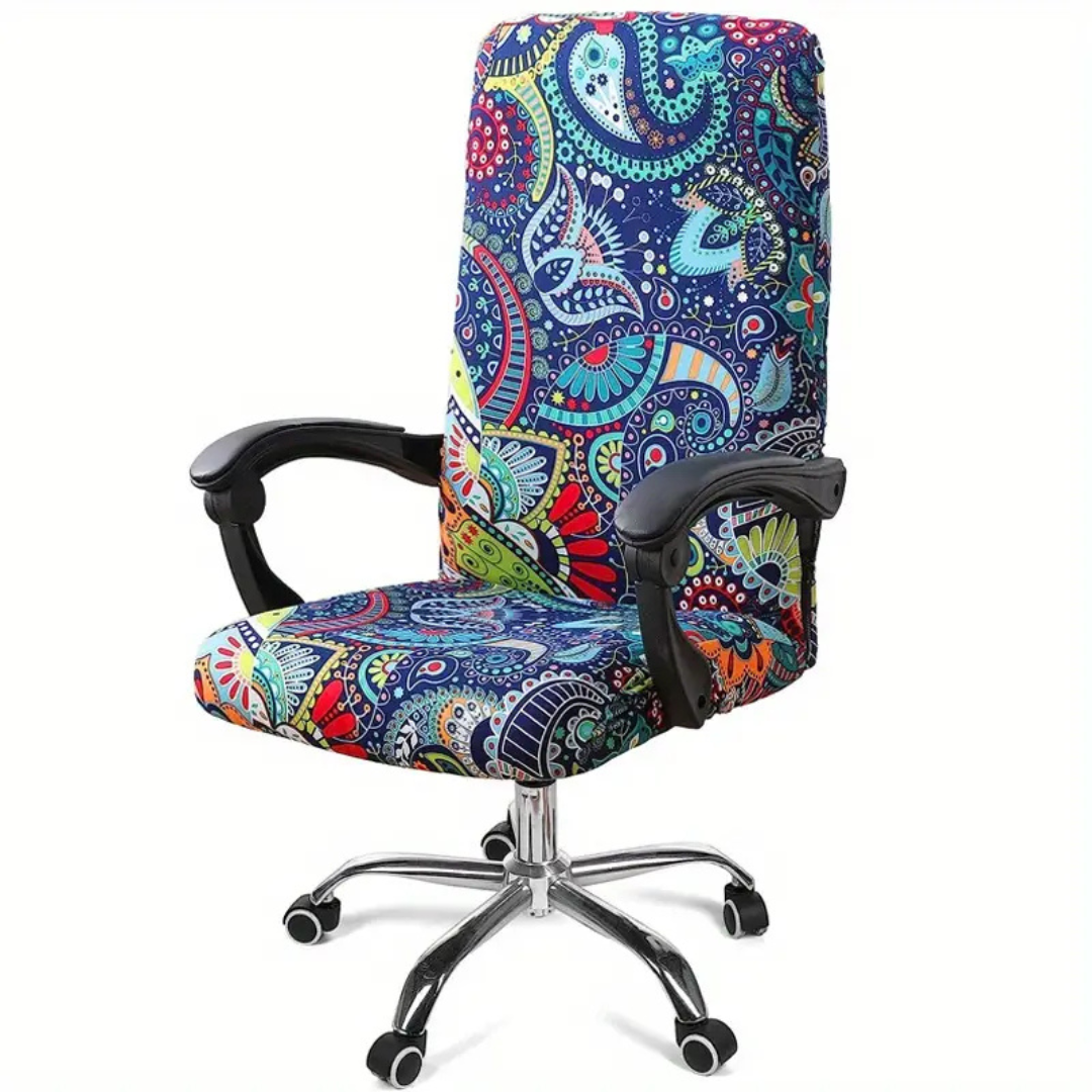Office Chair Cover Only with Zipper - Square Office Chair - Cover Only