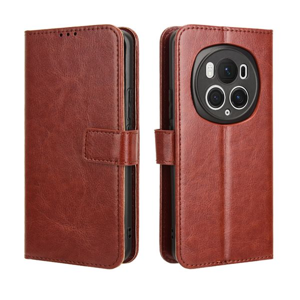 Leather Cover Compatible with Honor Magic 6 Pro Shockproof Retro Case