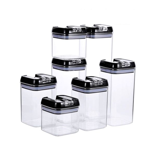 7 Packs Food Storage Containers Easy Lock Cereal Containers