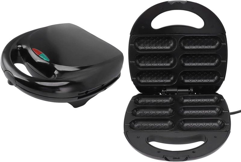 RAF Waffle Corn Hot Dog Maker 850watt-Black
