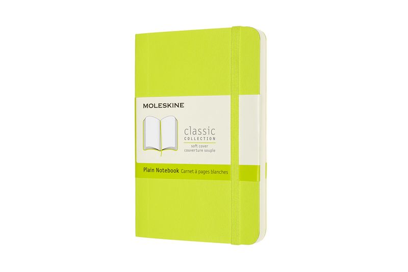 Moleskine Classic Notebook, Pocket, Plain, Lemon Green, Soft Cover (3.5 X 5.5)