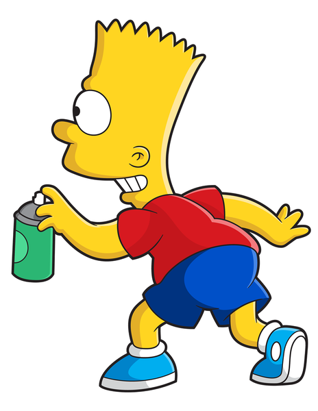 Bart Simpson Car Window Decorative Sticker 3D Peeking Character Stickers