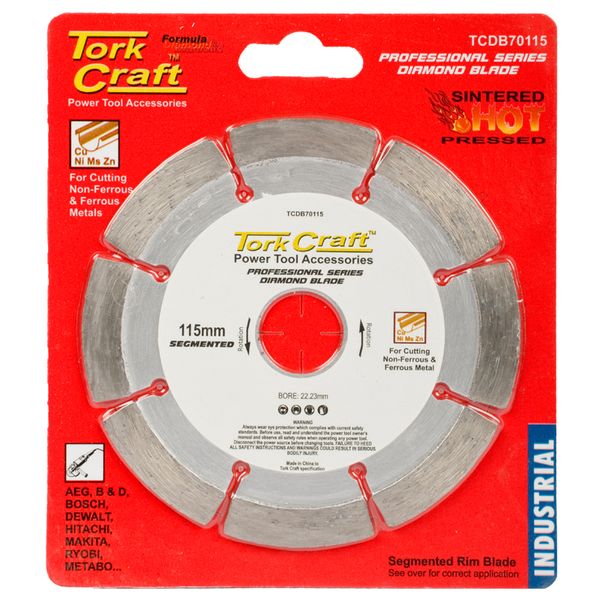 Tork Craft - Diamond Blade Series 115mm x22.23mm for Metal Cutting - 3 Pack