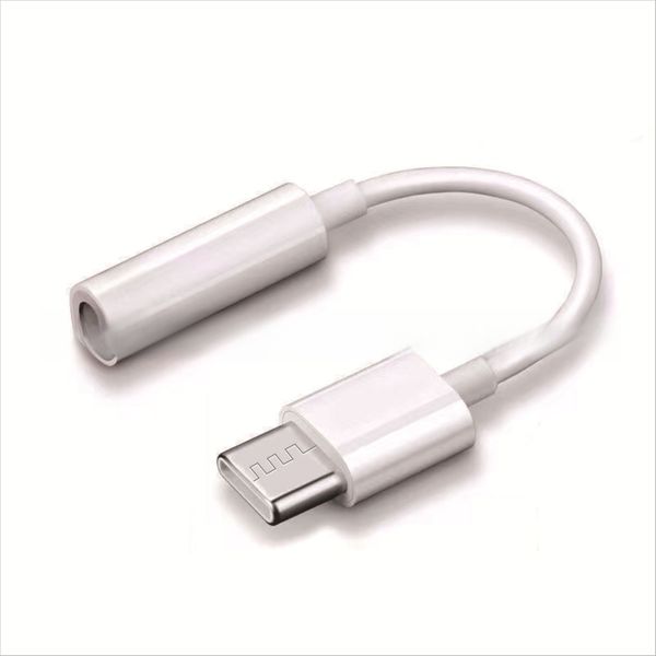 Type-C to 3.5mm Adapter Black Compatible with Android Smartphones Tablets