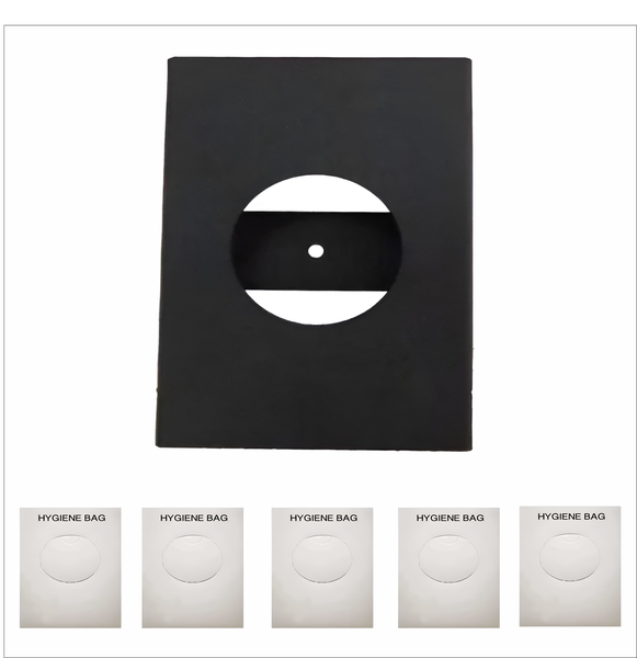 Black Stainless Steel Sanitary Pad Dispenser with 5 Refills