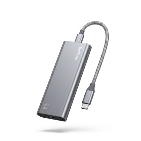 Bestoss 512GB Portable SSD External Solid State Drive USB Type-C