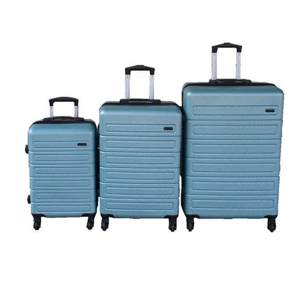 ABS Spinner Wheels Telescoping Handles &amp; Lock Luggage Set - Light Blue - 3-Piece