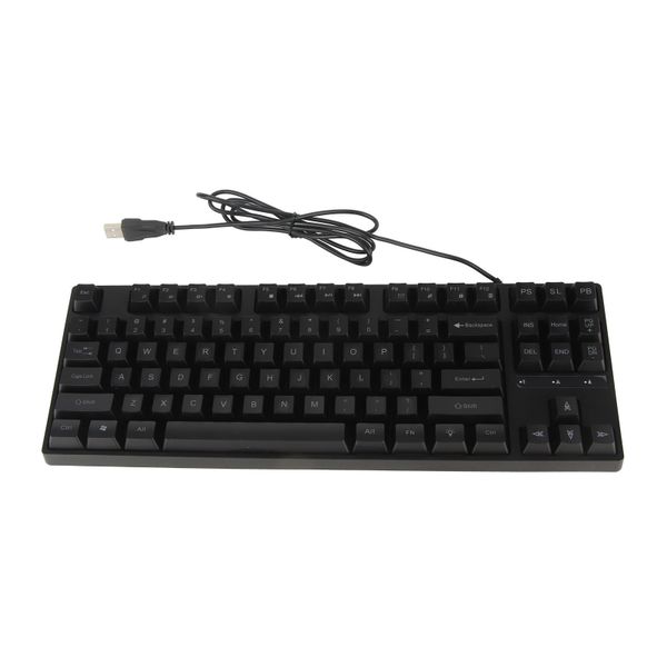 87 Key Mechanical Keyboard Foldable Feet, Black