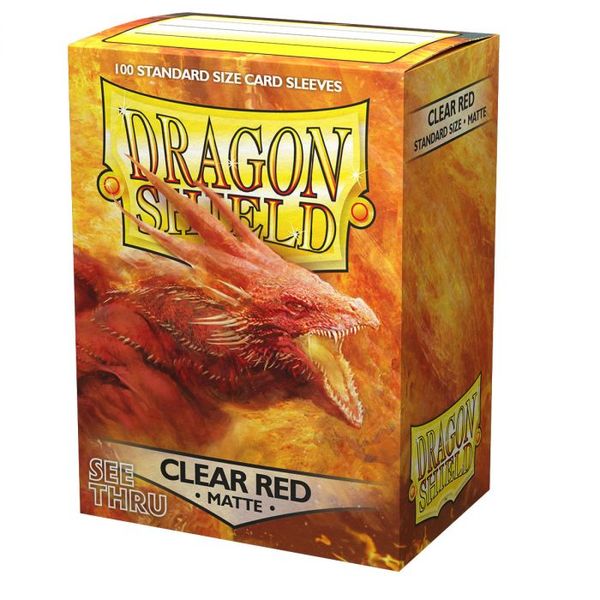 Dragon Shield Clear Red 'Ignicip' Matte Sleeves