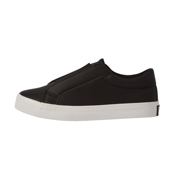 Tomy Ladies Black Front Elastic Slip on
