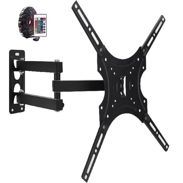 Full Motion Wall TV Bracket With LED Light 14-55 Inch