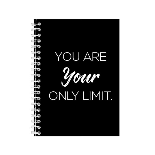 Limit A5 Notebook Spiral Lined Motivational Saying Graphic Notepad Gift 160