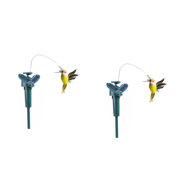 2PCS Garden Decoration Solar Simulation Auto Flying bird