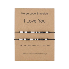 Secret I Love You Morse Code Couples and Friendship Bracelets | Shop