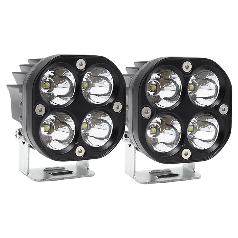 40W Set of 2 LED Square HighPerformance Driving Light Spotlights