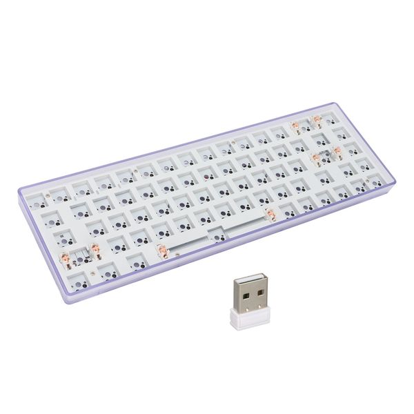 Mechanical Keyboard DIY 68 Key Wireless Purple