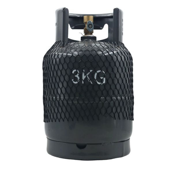 Empty LPG Gas Cylinder - Black - 3kg