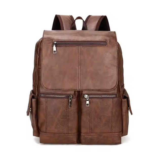 Trendy Two-Tone Backpack with Front Zips - 40cm High &amp; Lightweight