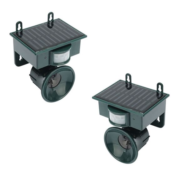 2-Piece Ultrasonic Solar Powered Bird Repeller Pest Control
