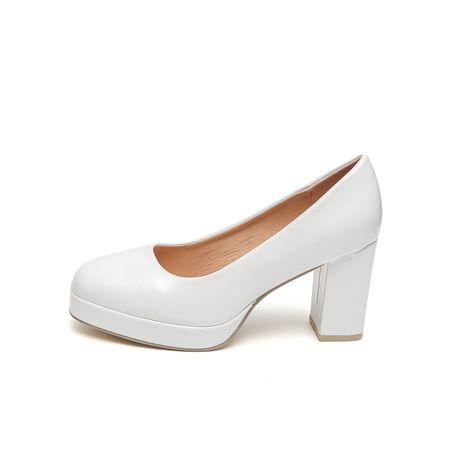 Platform court shoes on sale with block heel