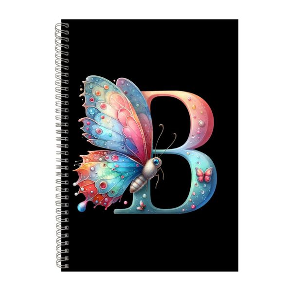 Butterfly B A4 Notebook Spiral Lined Trendy Note image