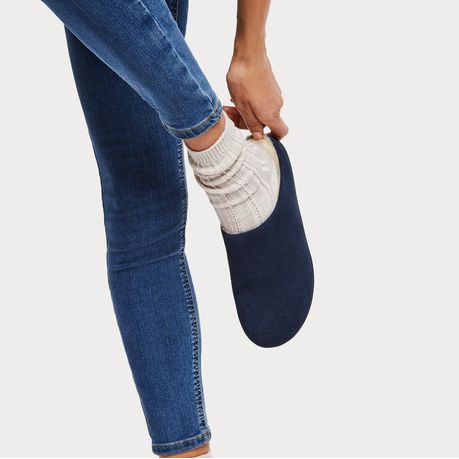 FitFlop Chrissie Shearling Slippers Midnight Navy UK 6.5 Shop