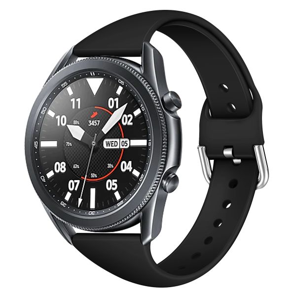 Silicone Watch Band Compatible With Samsung Galaxy watch 3 41mm-Black
