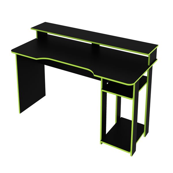 Techno Mobili Gaming &amp; Office Desk Station Black &amp; Green / Preto &amp; Verda