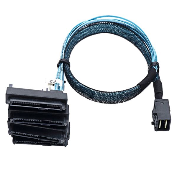 Mini SAS SFF-8643 to 4X29Pin SFF-8482 Hard Disk Server Cable 3 33TF/1M