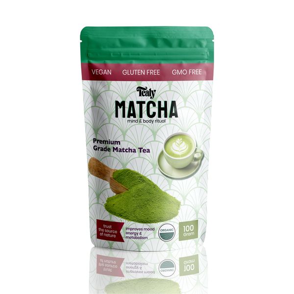 Tealy Matcha 100% Organic Japanese Matcha Green Tea Powder 100g
