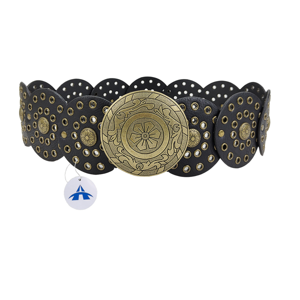 Disc Belt Women Waistband Vintage Soft Durable Belt Wide Waist Belt