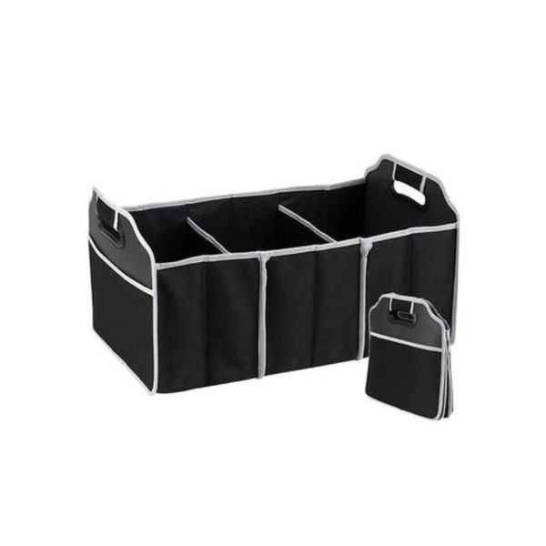 Premium Folding Travel Holder/Storage Organizer and Cooler Bag-Black