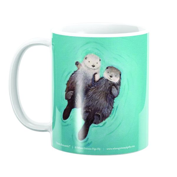 PepperSt mug - Otterly Romantic - Otters Holding Hands
