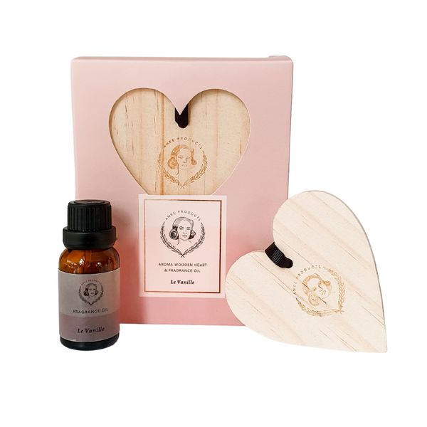Anke Products - Le Vanille Wooden Heart &amp; Essential Oil
