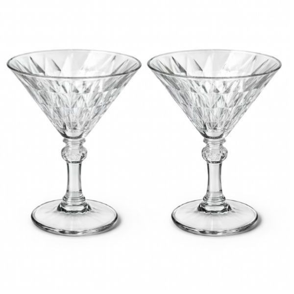 Classic 250ml Martini Glasses - Set of 2 (Clear Stem)