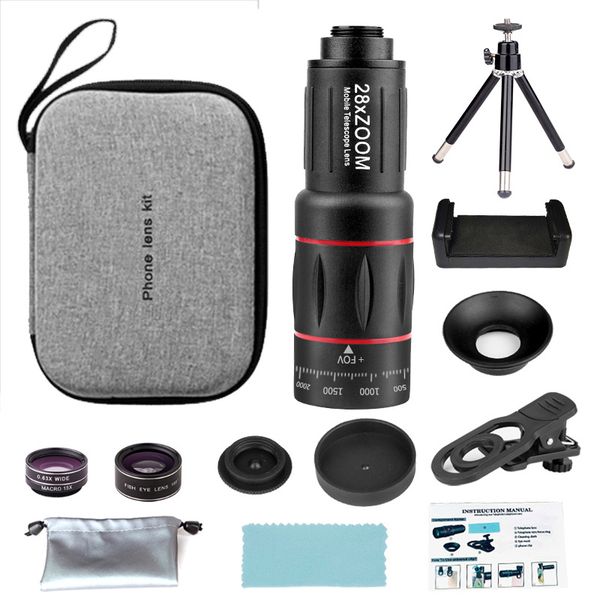 Fudisenn 6-in-1 Universal Smartphone Camera Lens Kit - HD Zoom Monocular
