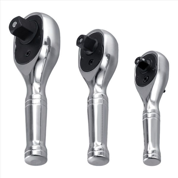 3 Pcs Mini Ratchet Wrench 1/4 1/2 3/8 Double Headed Compatible with None