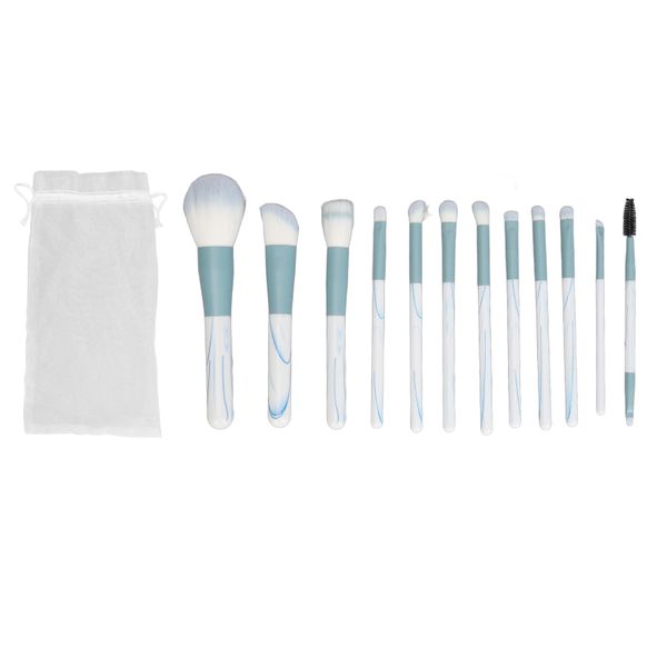 12 Blue Makeup Brush Set