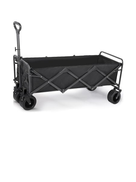 52 Inch 150 Pound Collapsible Utility Wagon, Black