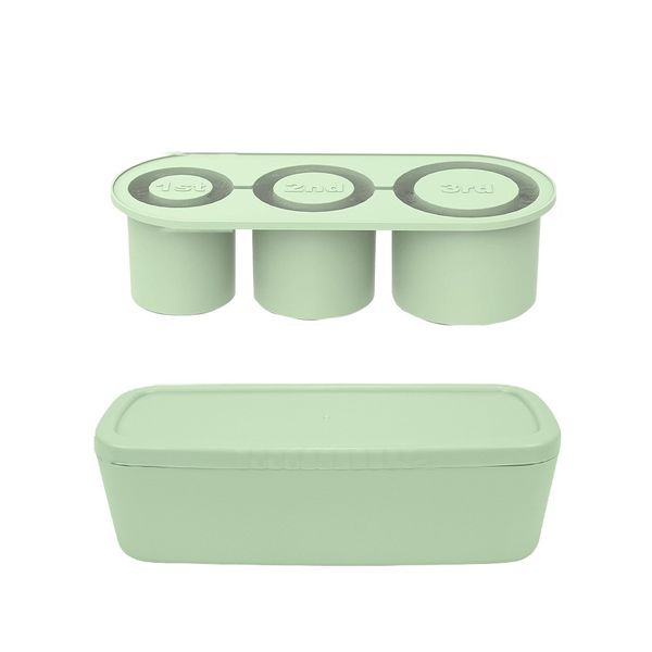 Large Silicone Ice Mold for Cup with Lid and Bin for 20 30 40 OZ - Green