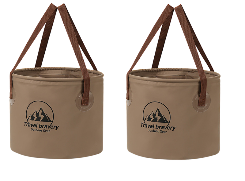 Collapsible Water Bucket (2PCS, 20L): Camping, Fishing, Picnic Storage