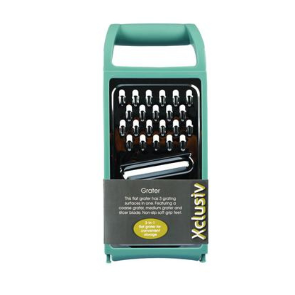 Cheese Grater 3-way Flat with grips Xclusiv