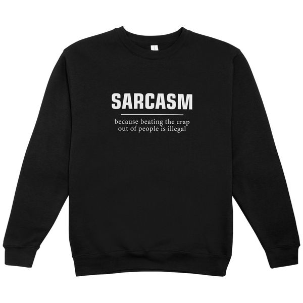 Sarcasm Kids Black Sweater