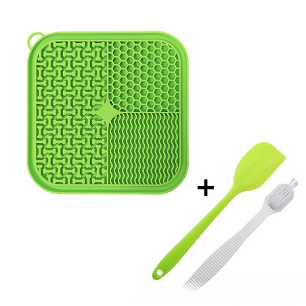 Silicone Pet Lick Mat - Slow Feeder Dish with Suction for Cats &amp; Dogs