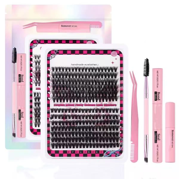 Slim Eyelash Cluster 5-Piece Set 260 Eyelash Clusters DIY Eyelash Clusters