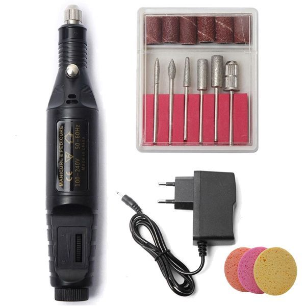 Variable Speed Rotary Nail Art Drill Carver-Black